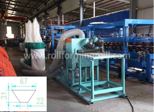 مع جهاز القطع على شكل حرف T