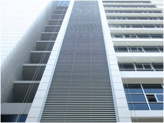 حالة تطبيق آلة تشكيل اللوفر المعمارية